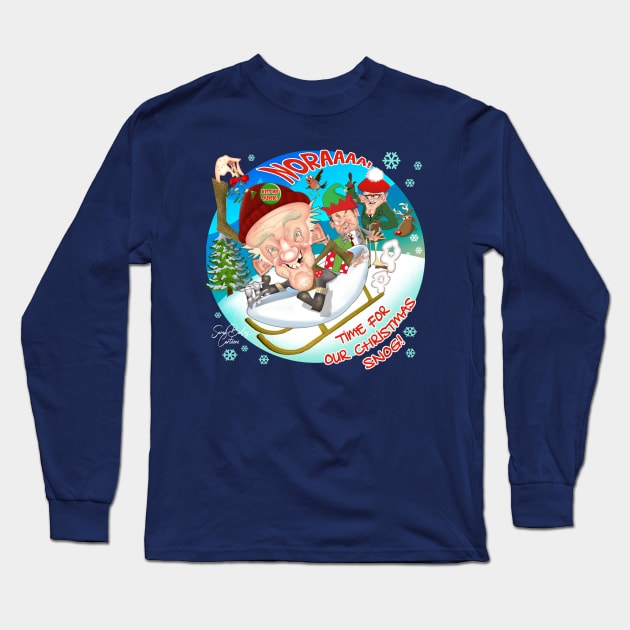 Last of the Summer Wine Christmas Long Sleeve T-Shirt by Sarah Bailey TV Cartoons